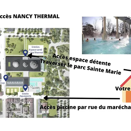 Thermal A 2 Min -le 1909- 8 Pers- Parking Chez Julie Apartment *
