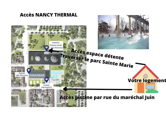 Thermal A 2 Min -le 1909- 8 Pers- Parking Chez Julie 아파트 *